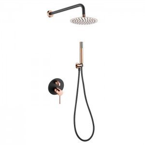 Ducha negra y oro rosa...