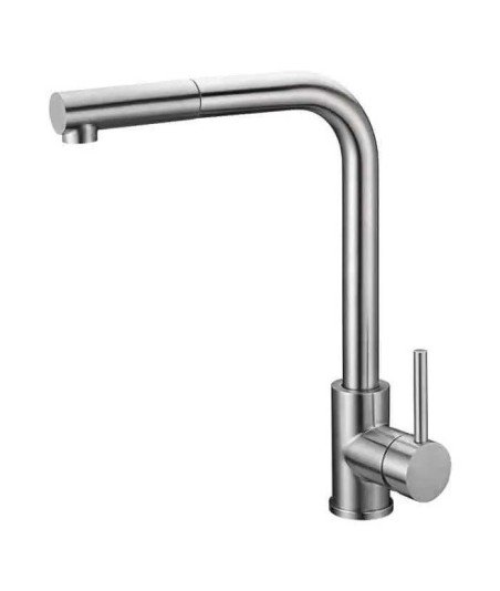 Grifo extraíble de cocina Moscú acero inox IMEX - GCE006/AC