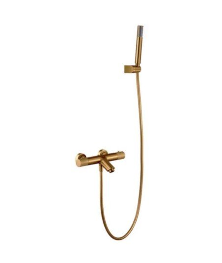 Grifería oro cepillado de bañera termostática line IMEX - BTD038-4OC