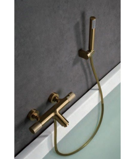 Grifería oro cepillado de bañera termostática line IMEX - BTD038-4OC