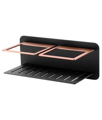 Jabonera negro y oro rosa modelo iman imex - ADI011/NOR