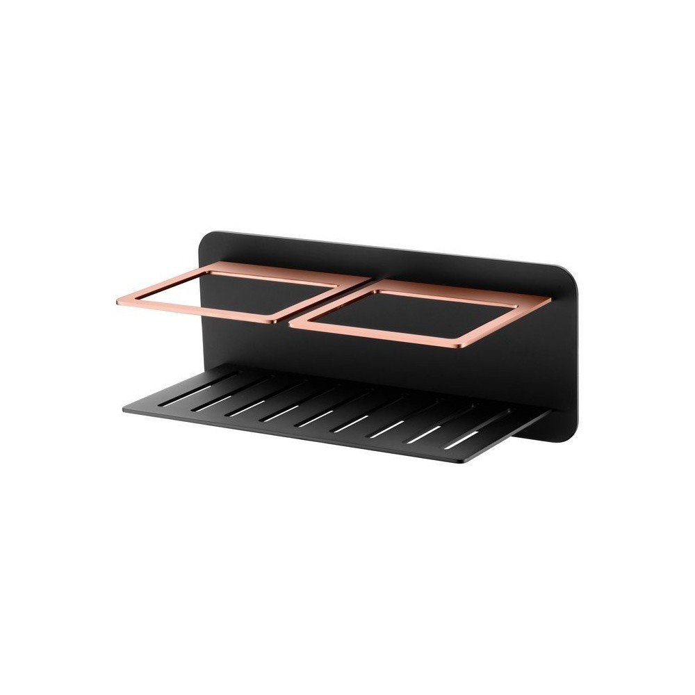 Jabonera negro y oro rosa modelo iman imex - ADI011/NOR