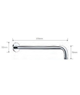 Brazo a pared redondo cromado imex BPR001