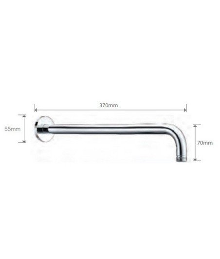 Brazo a pared redondo cromado imex BPR001