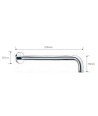 Brazo a pared redondo cromado imex BPR001