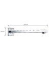 Brazo a pared cuadrado cromado imex BPC003