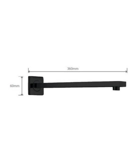 Brazo a pared cuadrado negro mate imex - BPC003/NG IMEX