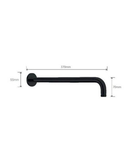 Brazo a pared redondo cromado imex BPR001/NG