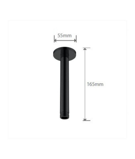 Brazo a techo redondo negro imex BTR006/NG IMEX