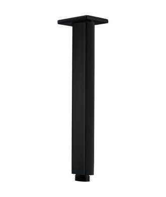 Brazo de ducha negro mate cuadrado a techo IO - 3160