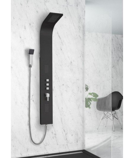 Columna de hidromasaje negro mate Gocta Blanca - GME IO 0523