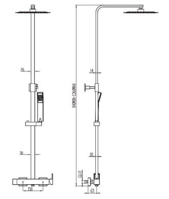 Columna de ducha cromo inverter R IO GME - 3081