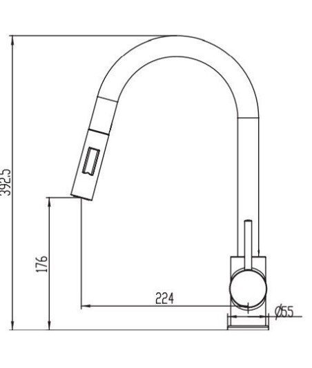 Grifo extraíble de cocina round IO - Oferta 3144