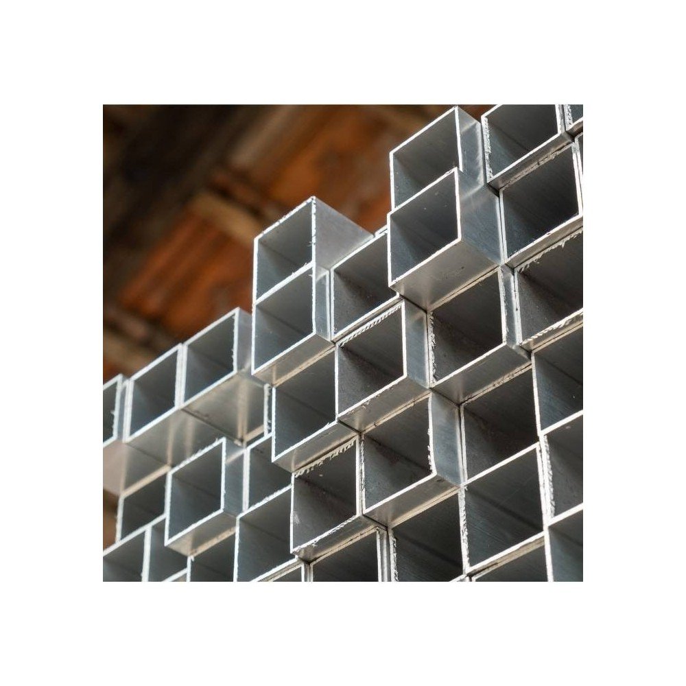 Tubos de aluminio en plata brillo | para el montaje de mamparas