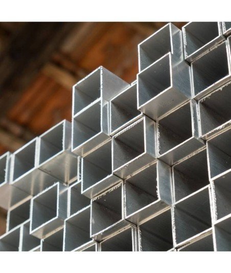Tubos de aluminio en plata brillo | para el montaje de mamparas