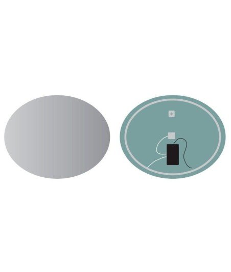 Espejo led negro de colgar redondo de led Kenia |Ledimex