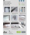 Mampara frontal de ducha una fija y corredera Novellini UP 2P