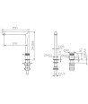 Grifo plegable cromo brillo de cocina Itaca IMEX GCE018