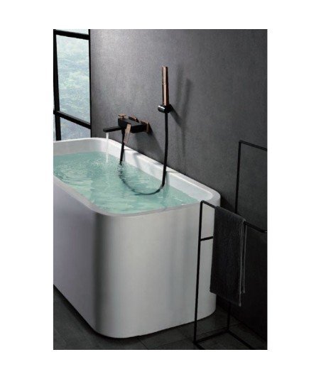 Grifería negro y oro rosa de bañera suecia imex | BDC032-7NOR