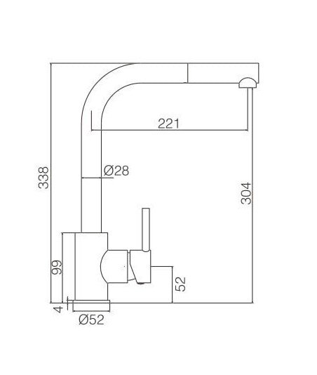 Grifo para Osmosis de cocina Marsella IMEX - GOS004 dos vías