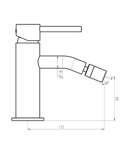 Monomando de bidé  negro mate sirio IO - Ref.3171NG