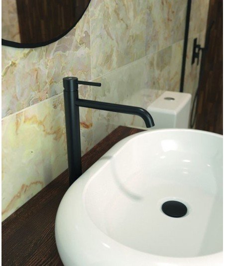 Grifo caño alto negro mate de lavabo sirio IO - Ref.3172NG