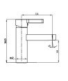 Monomando de lavabo Fussion IO - Ref.3008 GME