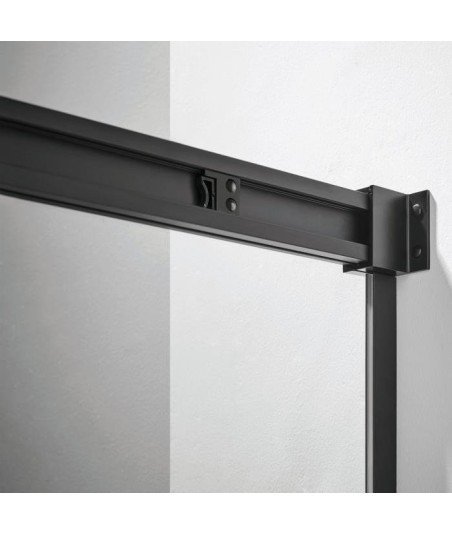 Mampara de ducha 2 fijos y 2 correderas Basic Spazio 【Negro mate】