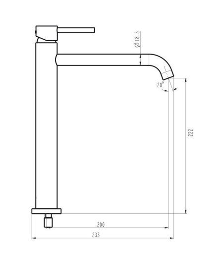 Grifo caño alto oro cepillado de lavabo sirio IO - Ref.3172OR