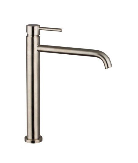 Grifo caño alto níquel cepillado de lavabo sirio IO - Ref.3172OR