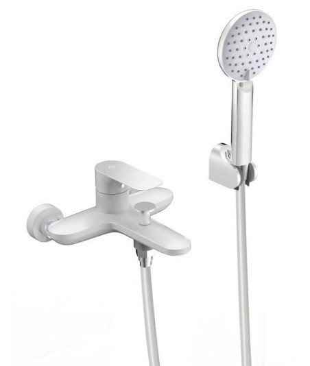 Grifo de bañera blanco mate Cassio IO | ofertas