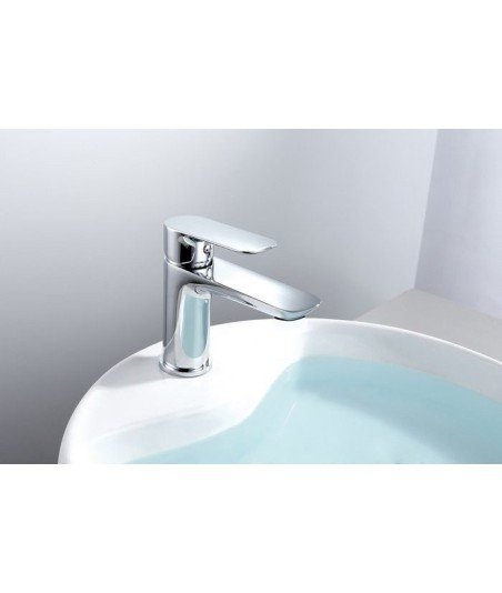Grifo latón cromo monomando de lavabo en Cassio