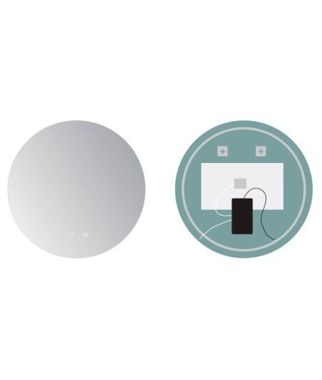 Espejo led redondo ledimex Lisboa ANTIVAHO | LISB002