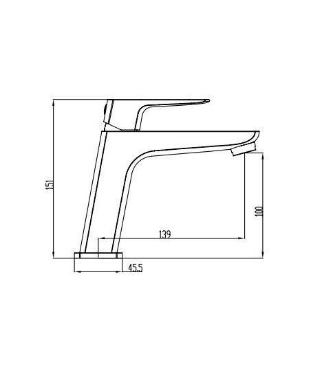 Monomando de lavabo blanco mate marriot IO - Ref.3150BL