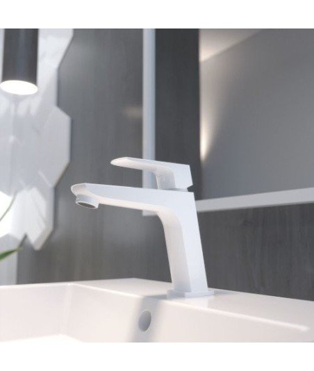 Monomando de lavabo blanco mate marriot IO - Ref.3150BL