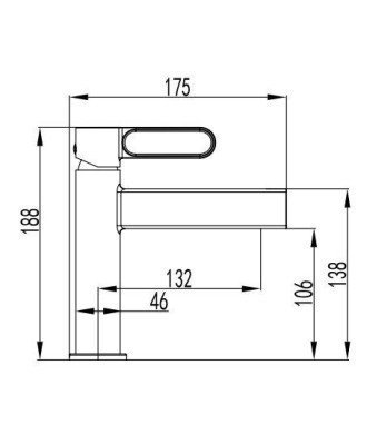 Grifo acabado cromado de lavabo en Dior