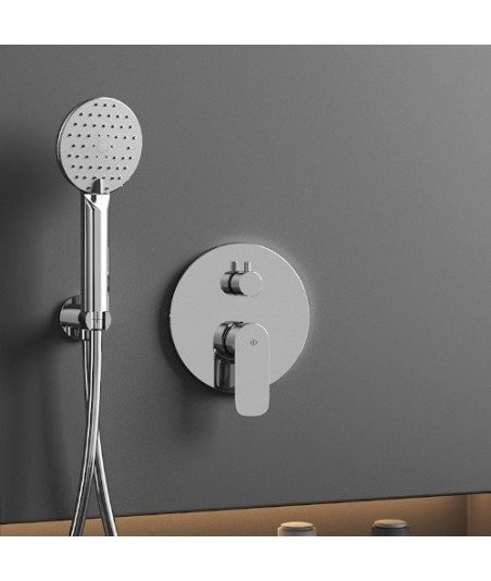 Ducha empotrada pared round maneta cassio IO
