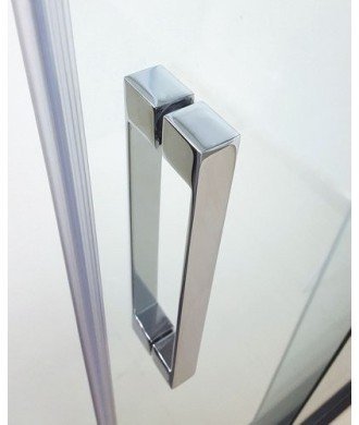 Mampara ducha angular 2 fijos más 2 correderas【Acero inoxidable】