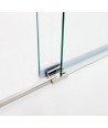Mampara ducha angular 2 fijos más 2 correderas【Acero inoxidable】