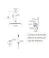 Ducha empotrada cromo techo Milos stick IMEX - GPTS045