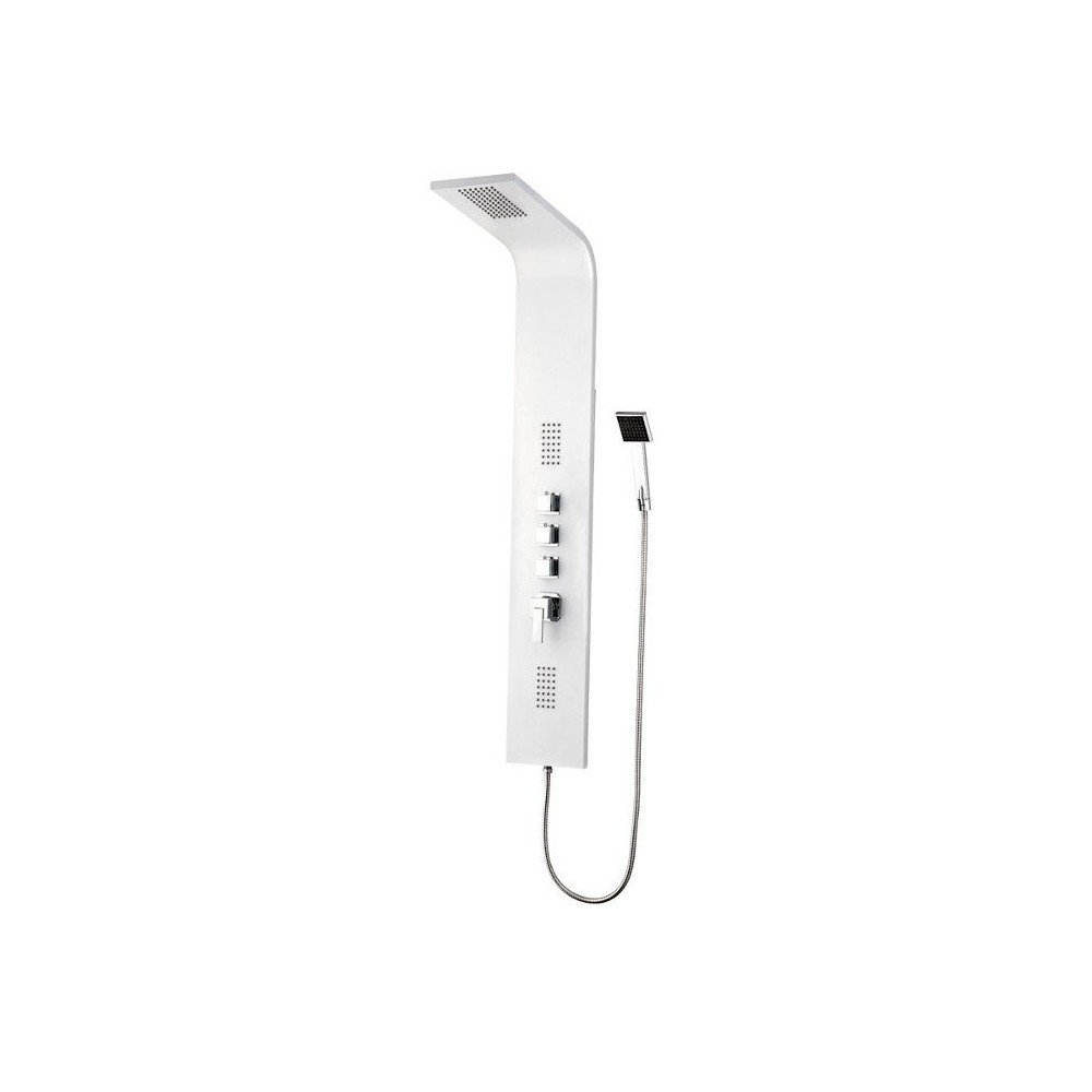Columna de ducha inoxidable Gocta Blanca