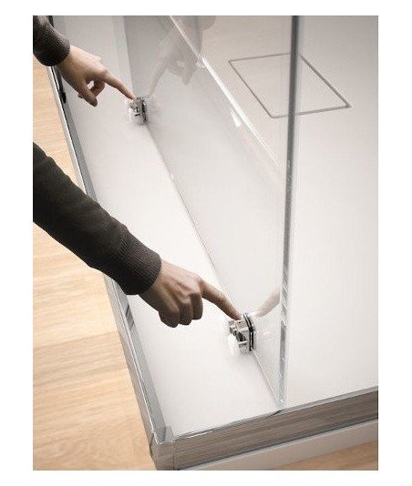 Mampara de ducha fijo más puerta corredera ✅ Kassandra TR102