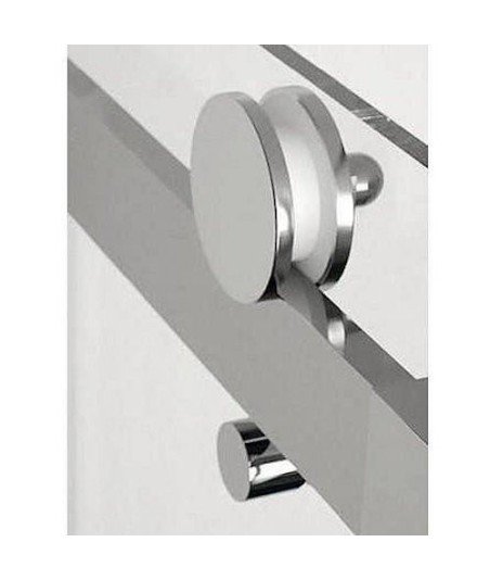 Mampara de ducha fijo y puerta corredera Liberty | acero inoxidable