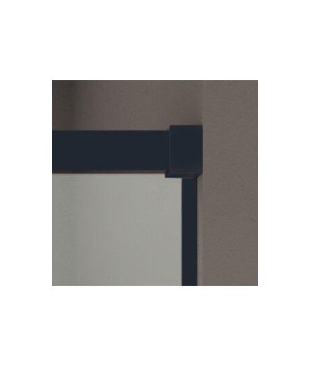 Mampara frontal de ducha 1 fijo y 1 corredera Basic ⭐ En negro mate