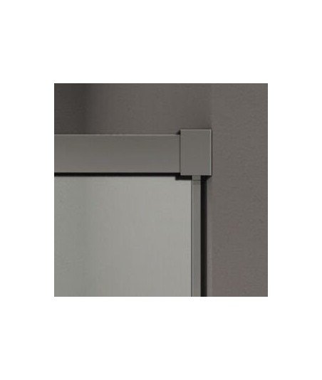 Mampara de ducha angular titanio 2 fijos y 2 correderas ▷ Basic GME