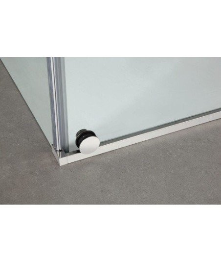 Mampara ducha 1 fijo más 1 corredera Vetrum free | Acero inoxidable