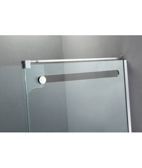 Mampara de ducha angular corredera modelo Vetrum ➡️ Acero inoxidable