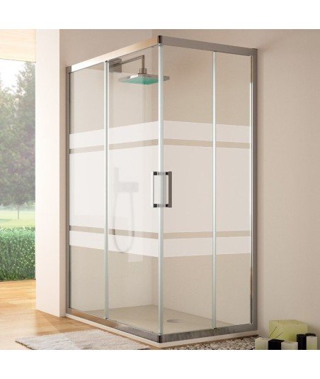 Mampara serie 300 de Kassamdra ® Angular corredera de vidrio templado