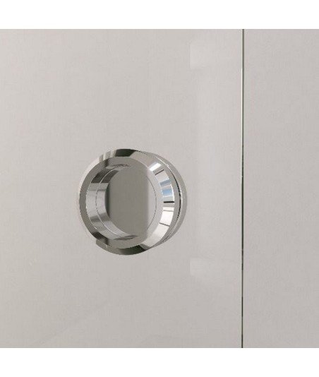 Mampara de ducha corredera en acero inox. sin perfiles ✅ Modelo Bron