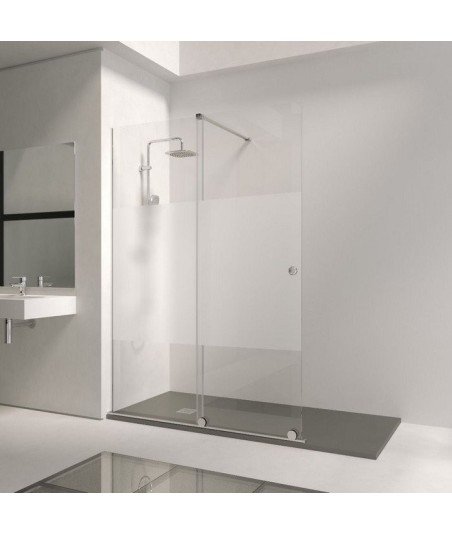 ➤ Mampara de ducha corredera en acero inox. sin cierre ✅ Modelo Bron